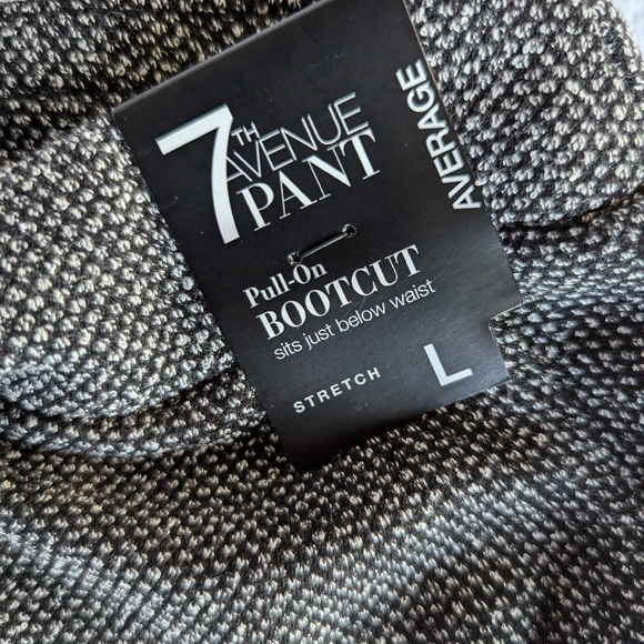 New York & Co 7th Ave Pant Grey Tweed Pattern Bootcut Size L Pull On NWT - Picture 6 of 10